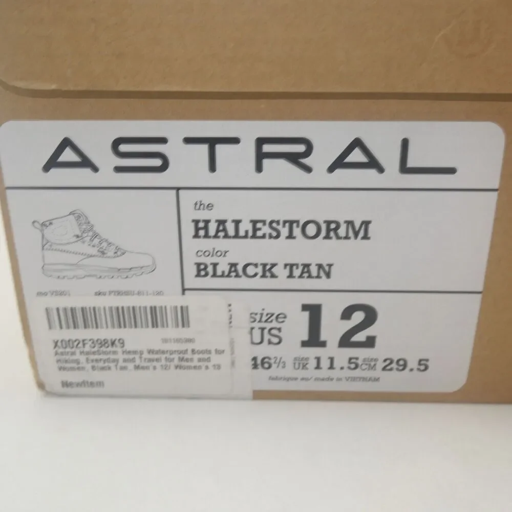 NEW Astral Halestorm Boots Men's Size 12 Hiking Winter All Weather Tan Black